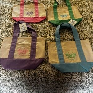 Trader Joe’s Mini Canvas Tote Bag – Pastel Spring Collection!